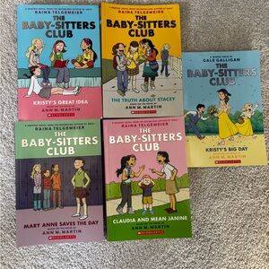 Scholastic The Baby-Sitters Club Graphic Novels - books 1,2,3,4 and 6